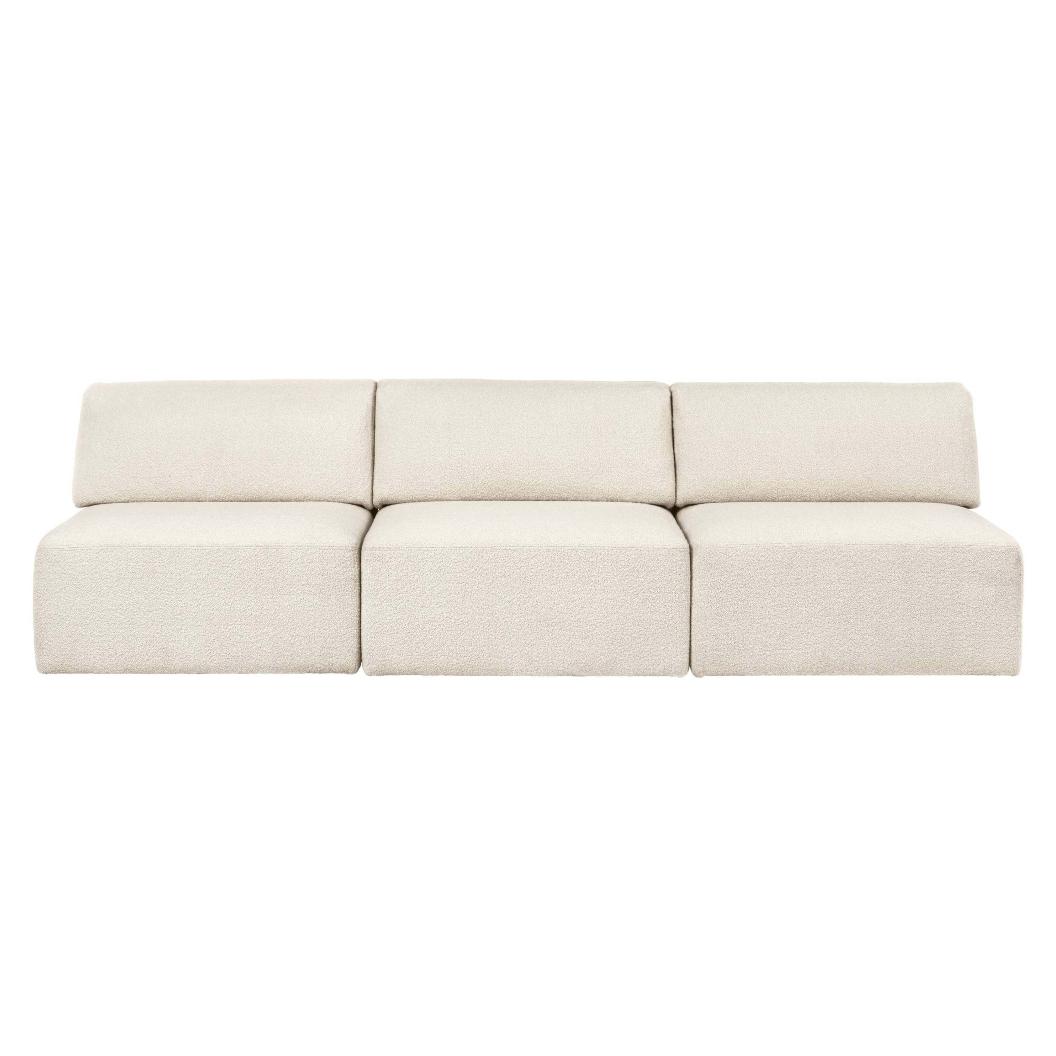 Wonder Sofa: 3 Seater without Armrest + Fixed Cover