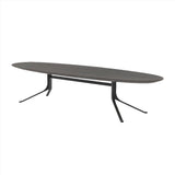 Blink Oval Coffee Table: Wood Top + Black Oak