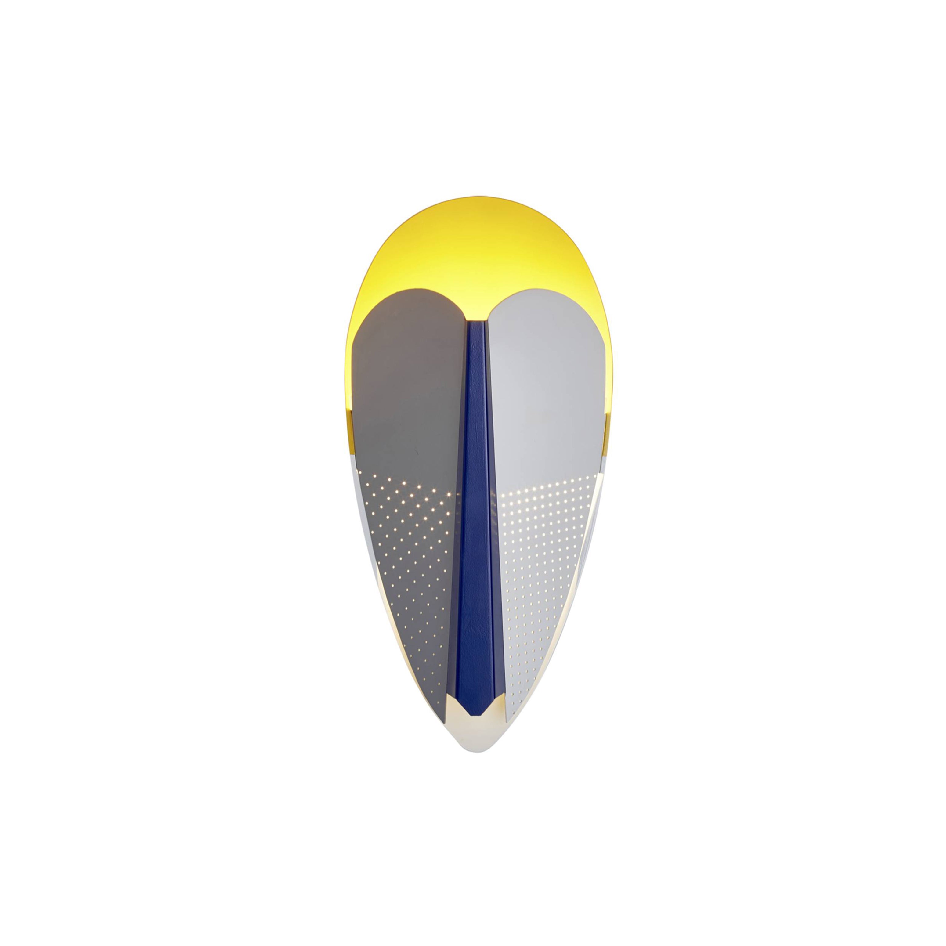 Sorcier Wall Light: Grey + Yellow + Blue