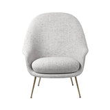 Bat Lounge Chair High Back: Conic Base + Antique Brass