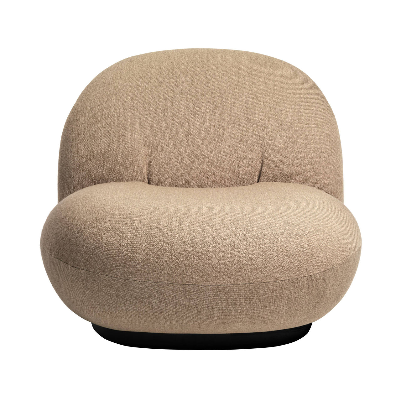 Pacha Lounge Chair: Swivel + Black Semi Matt