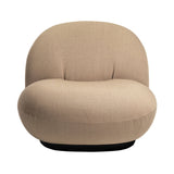 Pacha Lounge Chair: Swivel + Black Semi Matt