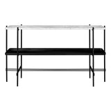 TS Console: With Tray + Black + White Carrara Marble