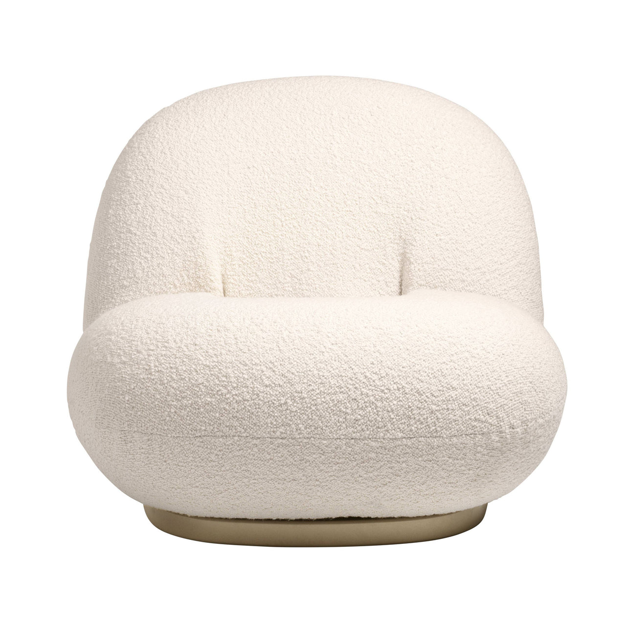 Pacha Lounge Chair: Swivel + Pearl Gold