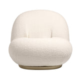 Pacha Lounge Chair: Swivel + Pearl Gold