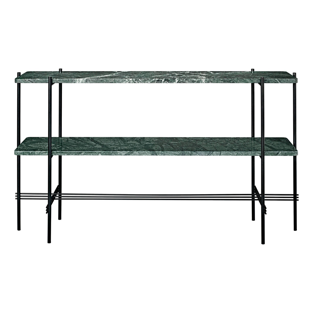 TS Console: Without Tray + Black + Green Guatemala Marble