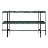 TS Console: Without Tray + Black + Green Guatemala Marble