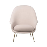 Bat Lounge Chair High Back: Conic Base + Antique Brass