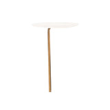 Discipline Sofa Side Table: Steel Hairline Aged Gold