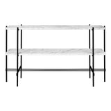 TS Console: Without Tray + Black + White Carrara Marble