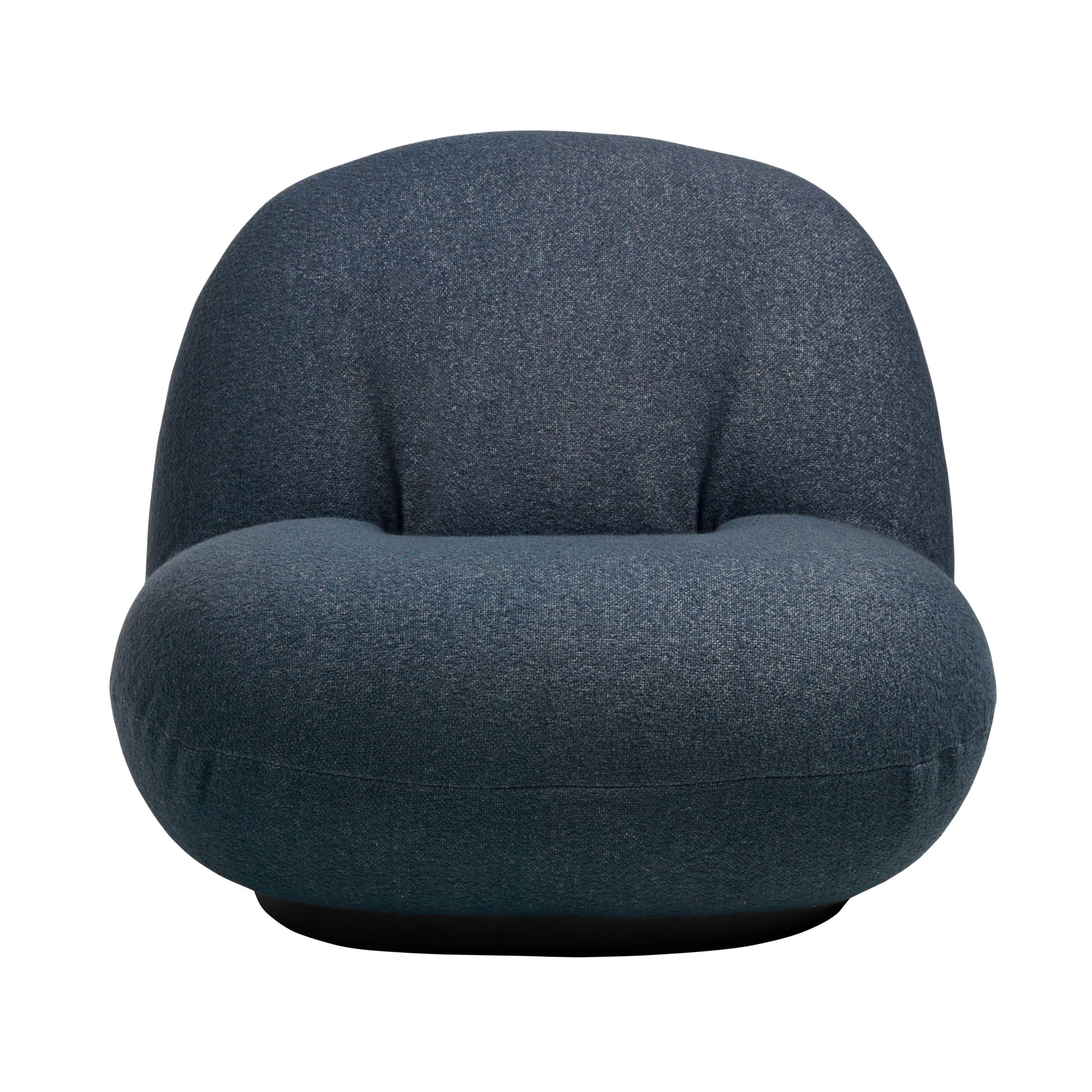 Pacha Lounge Chair: Swivel + Black Semi Matt