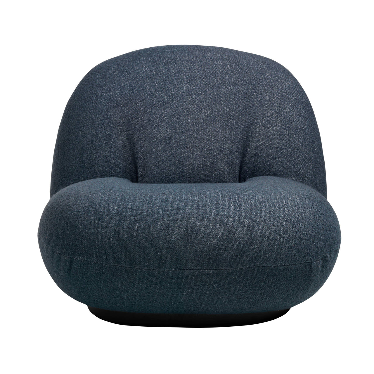 Pacha Lounge Chair: Swivel + Black Semi Matt