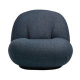 Pacha Lounge Chair: Swivel + Black Semi Matt