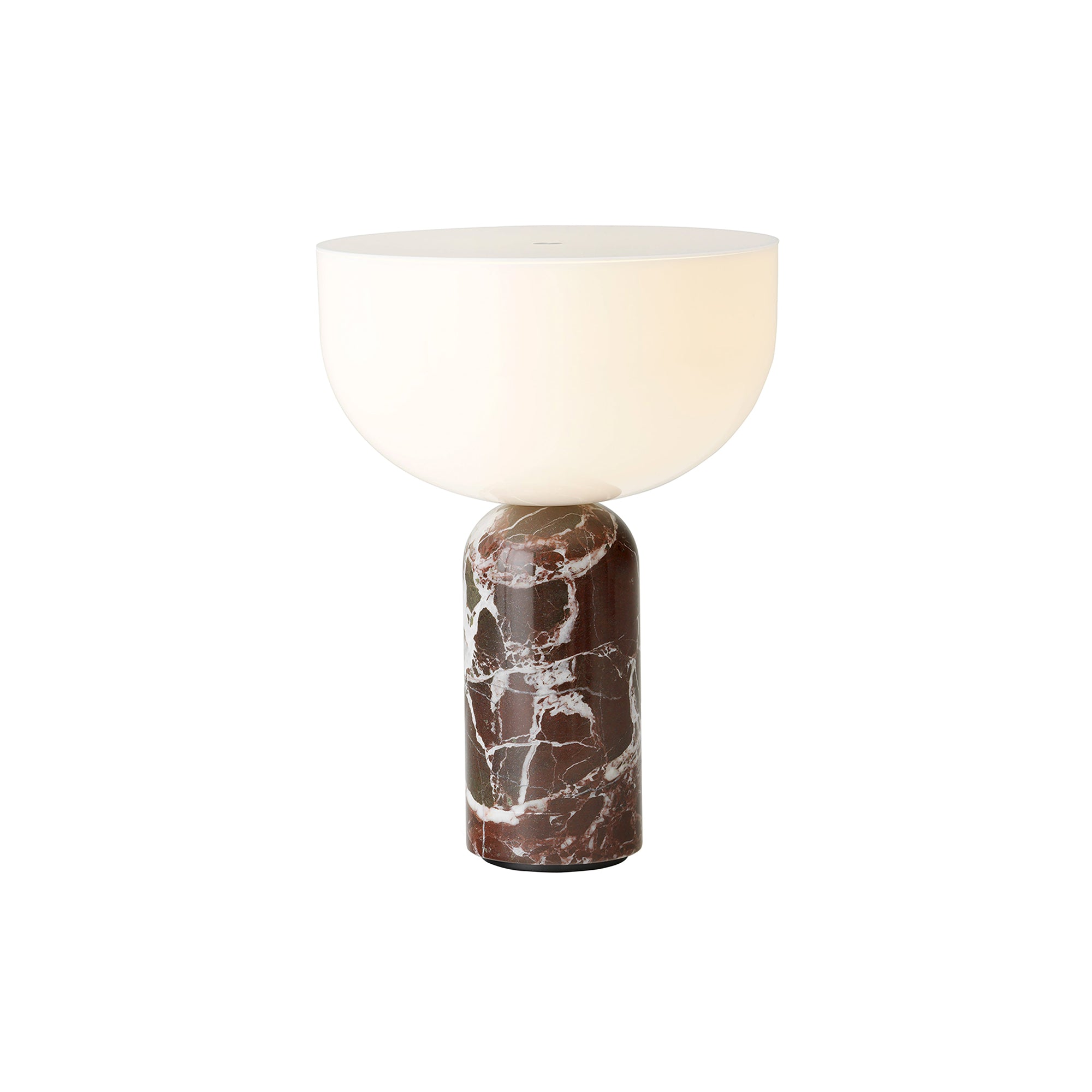 Kizu Portable Table Lamp: Rosso Levanto Marble