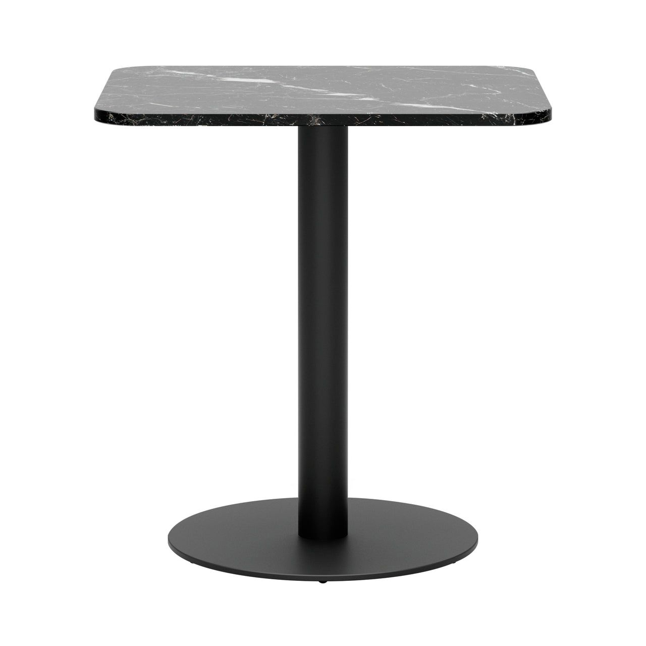 Florence Column Rectangular: Marble Top + Black Marquina Marble