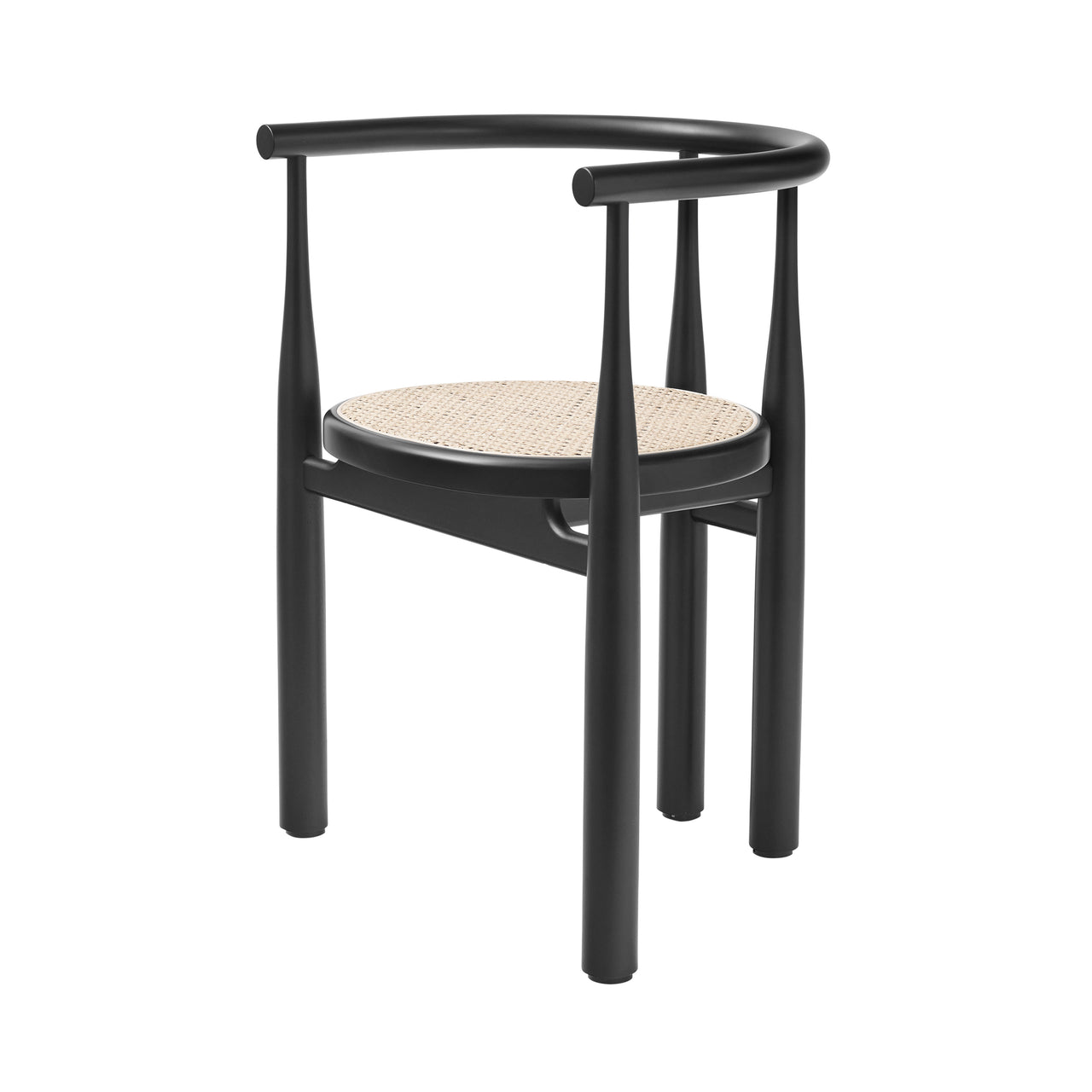 Bukowski Chair: Black + French Cane
