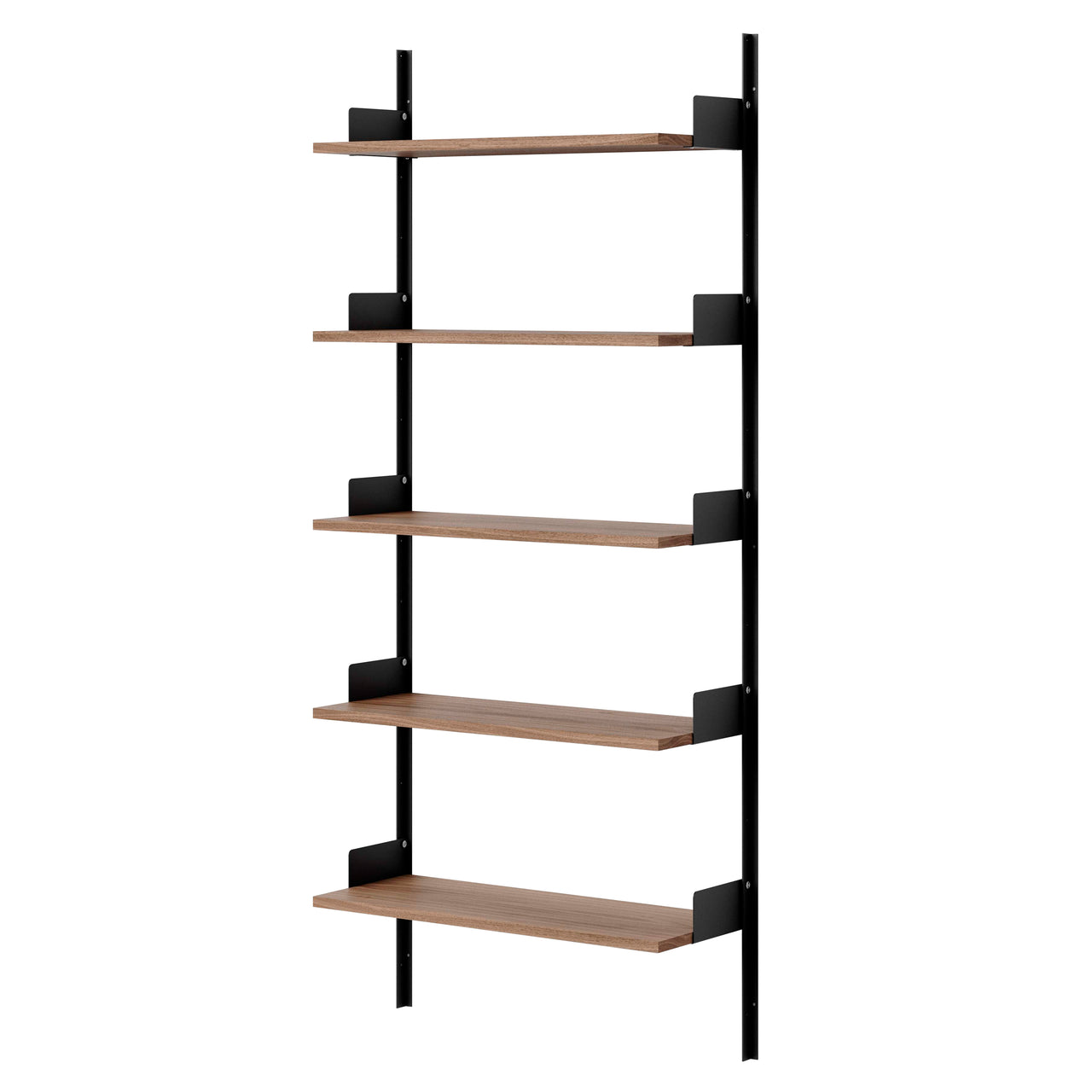New Works Wall Shelf: High + Walnut + Black