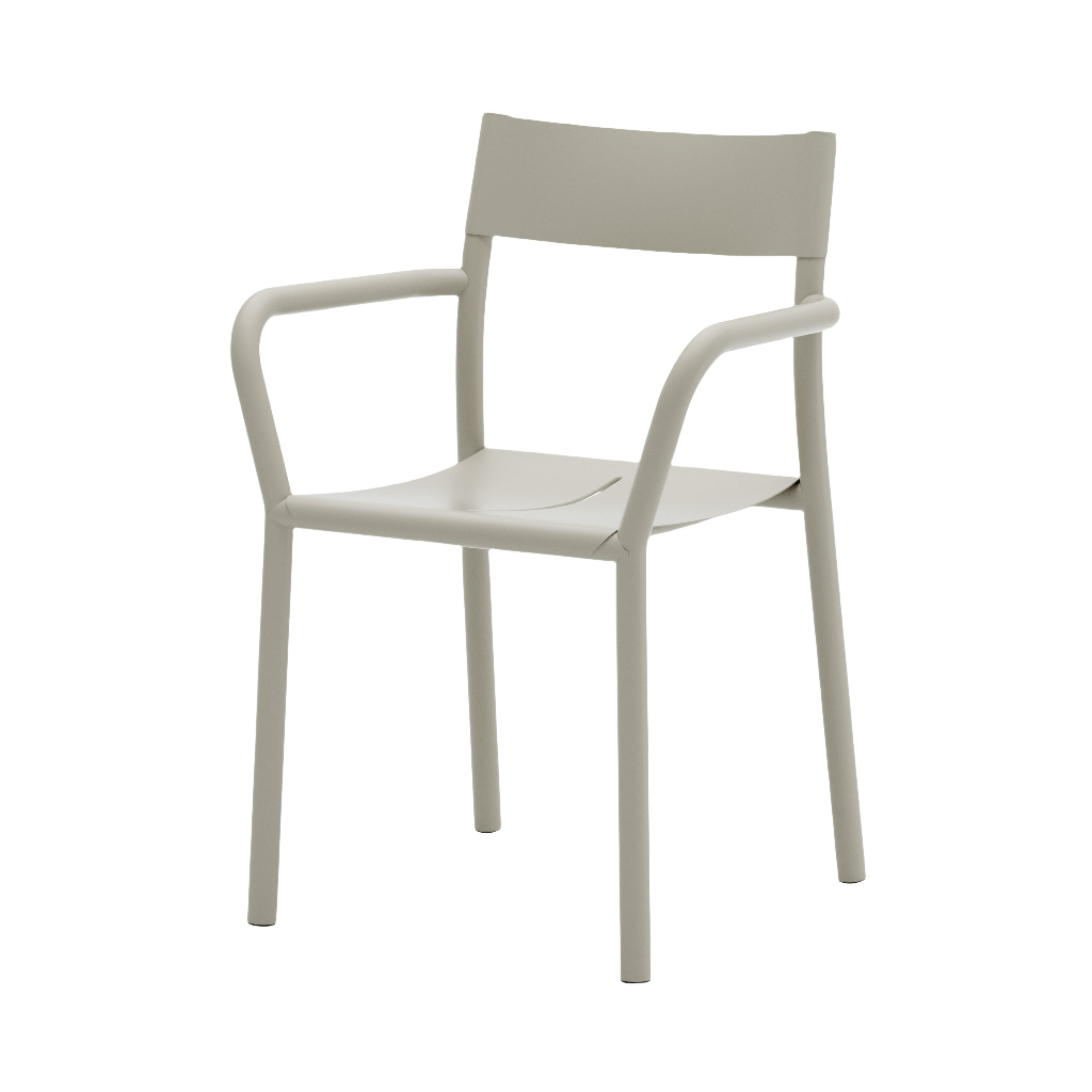 May Chair: Light Grey + With Armrest