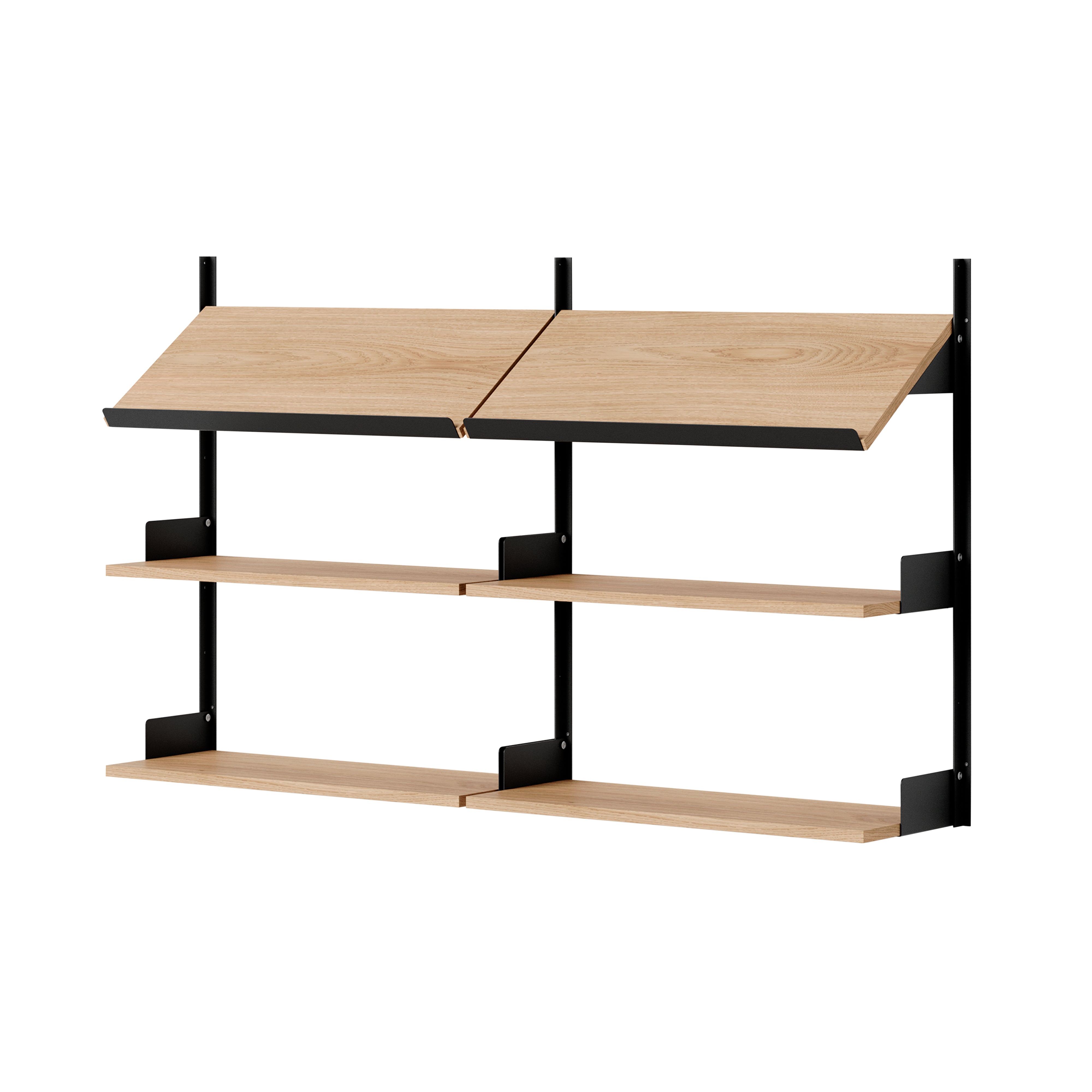 New Works Office Shelf: Oak + Black