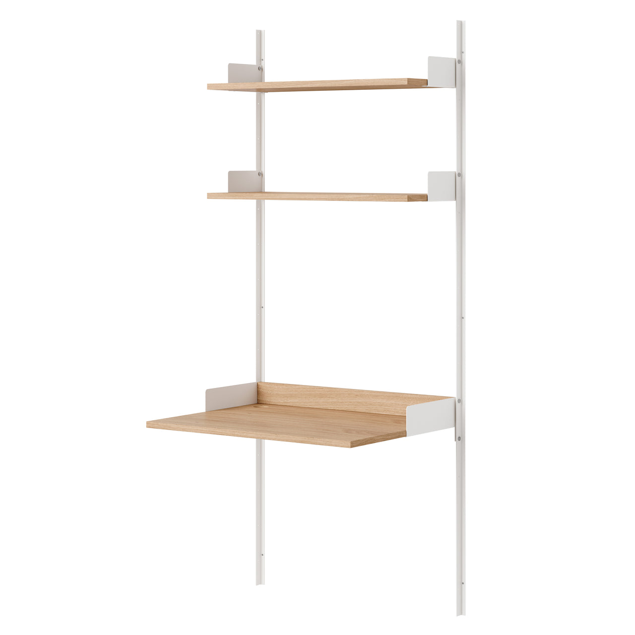 New Works Study Shelf: Oak + White