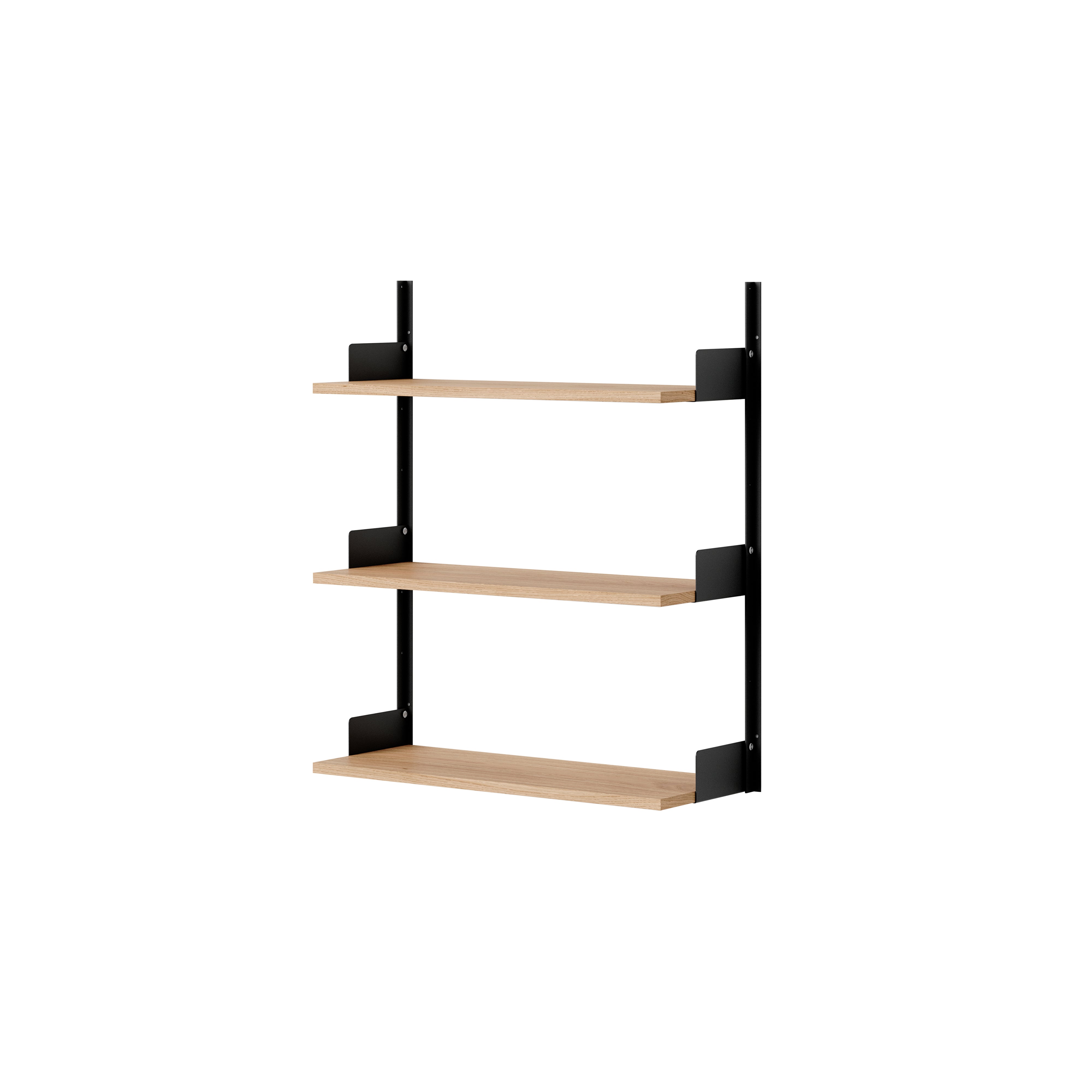 New Works Wall Shelf: Medium + Oak + Black