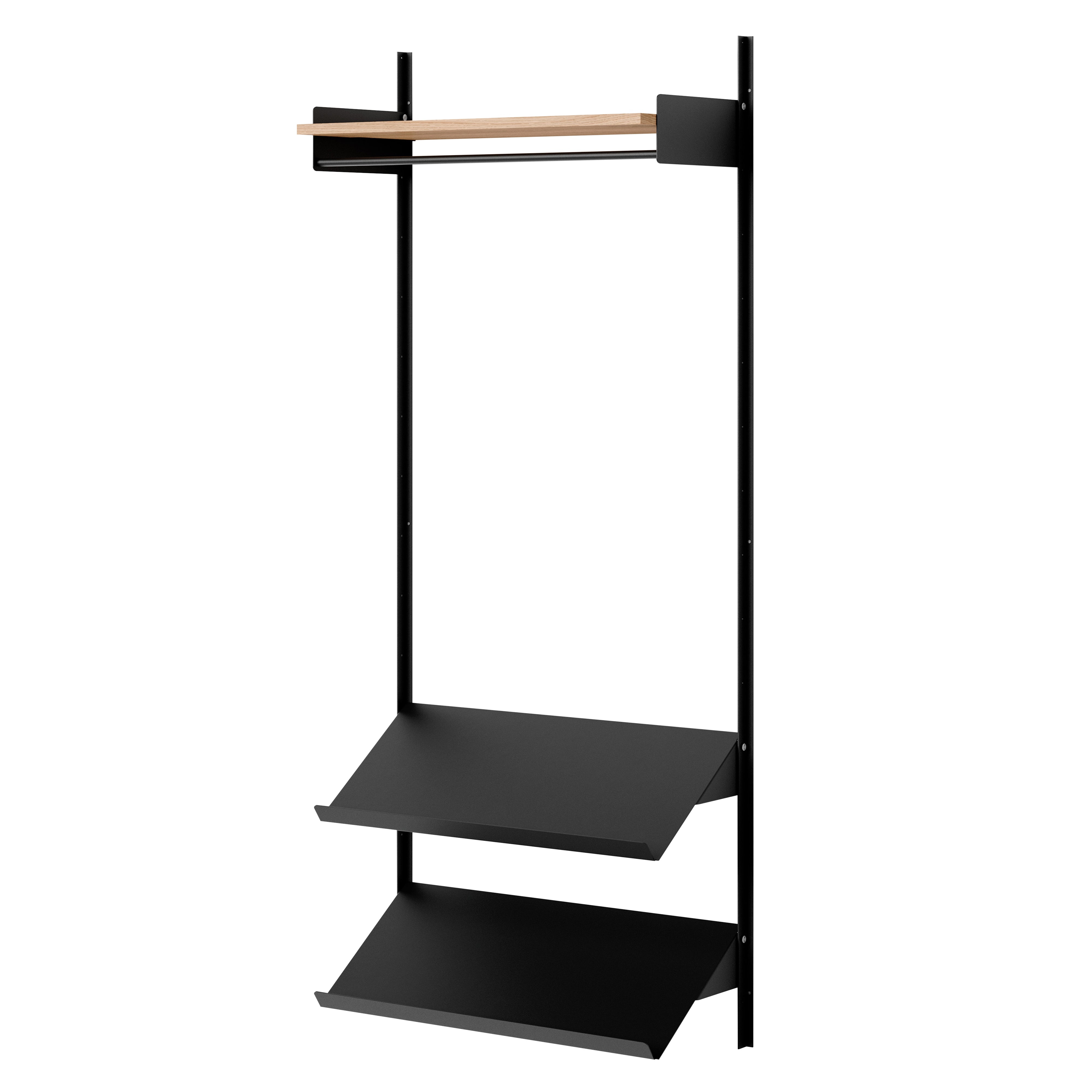 New Works Wardrobe Shelf: 1 + Oak + Black