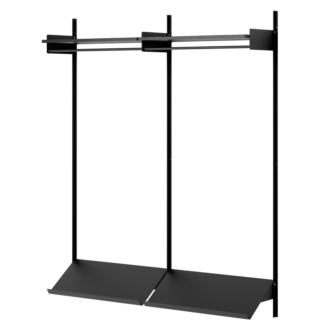 New Works Wardrobe Shelf: 2 + Black Ash + Black