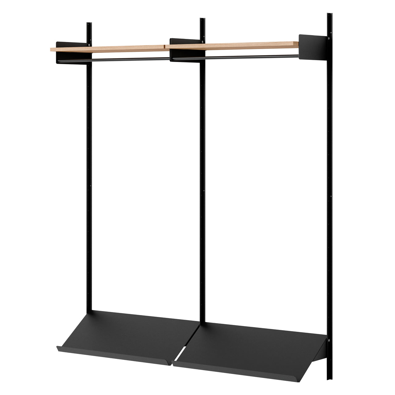 New Works Wardrobe Shelf: 2 + Oak + Black