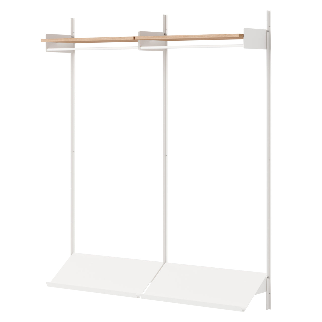 New Works Wardrobe Shelf: 2 + Oak + White