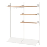 New Works Wardrobe Shelf: 3 + Oak + White