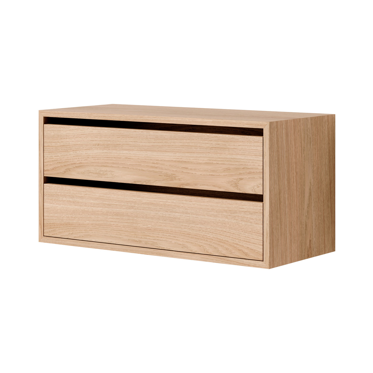 New Works Cabinet Low with Drawers: Oak