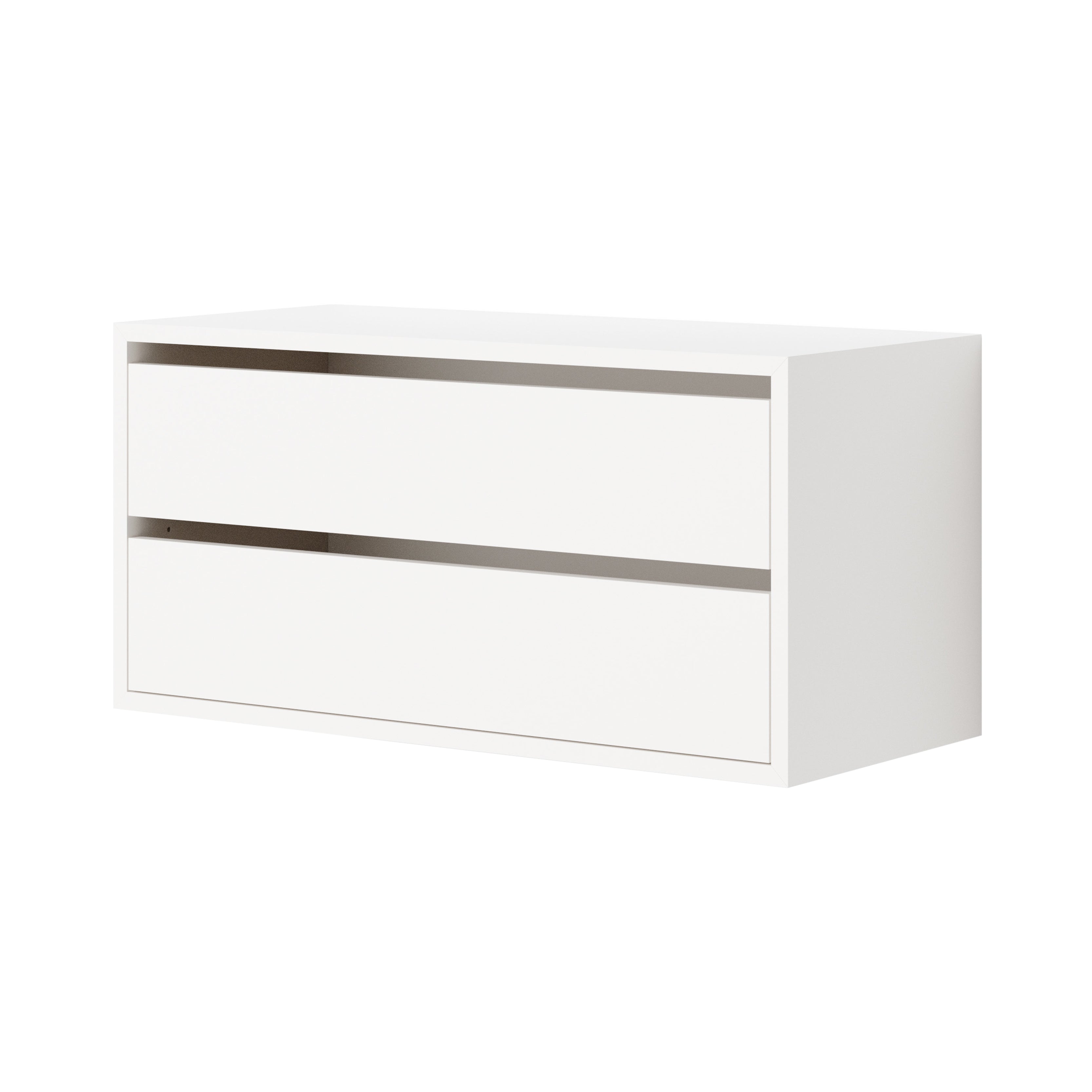 New Works Cabinet Low with Drawers: White