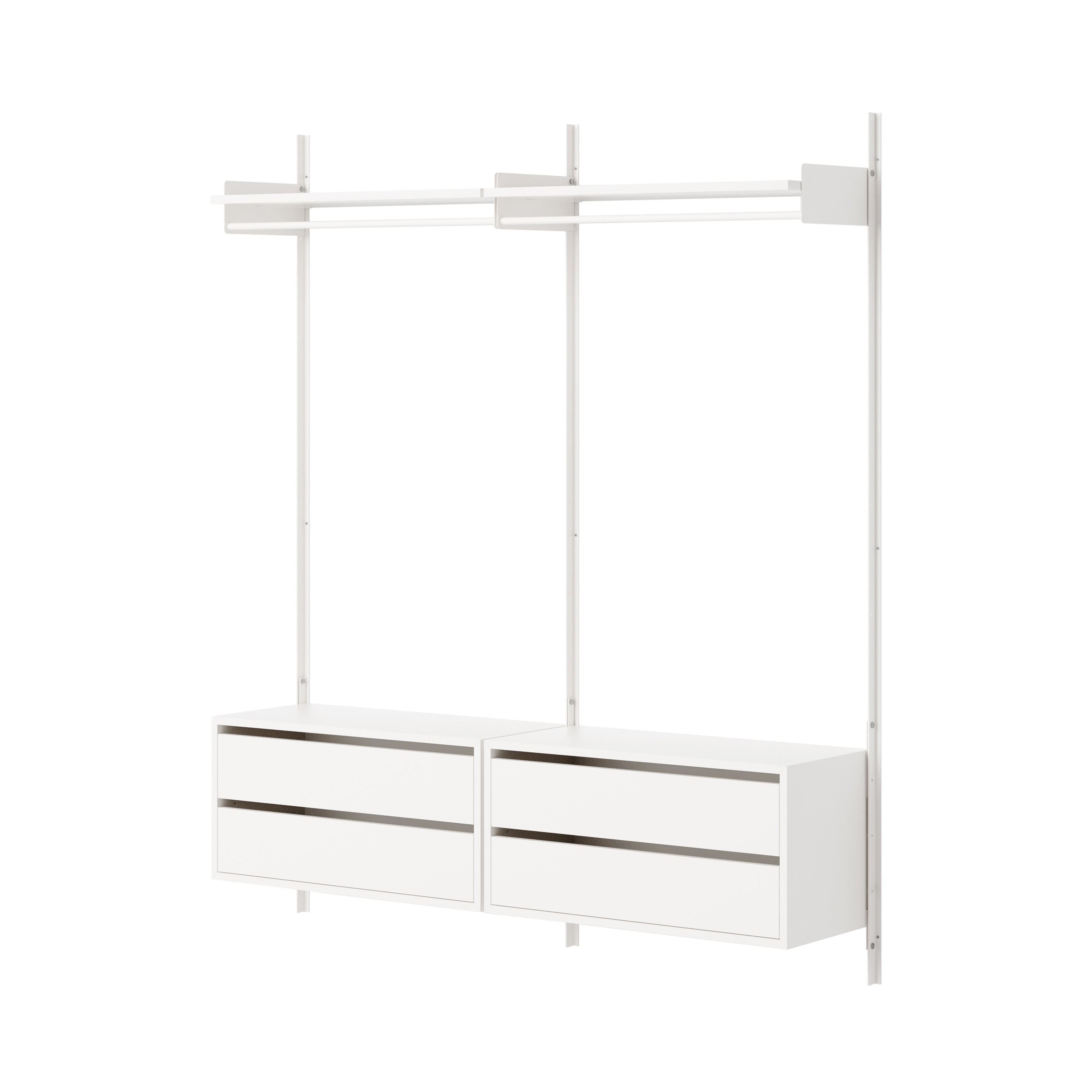 New Works Wardrobe Shelf Cabinet with Drawers: 2 + White