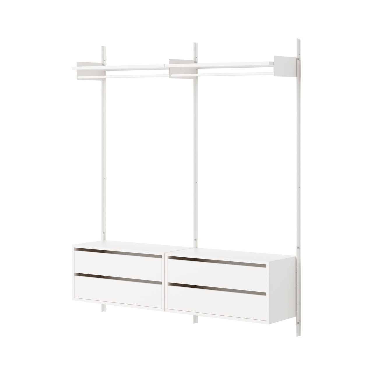 New Works Wardrobe Shelf Cabinet with Drawers: 2 + White