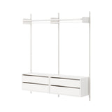 New Works Wardrobe Shelf Cabinet with Drawers: 2 + White