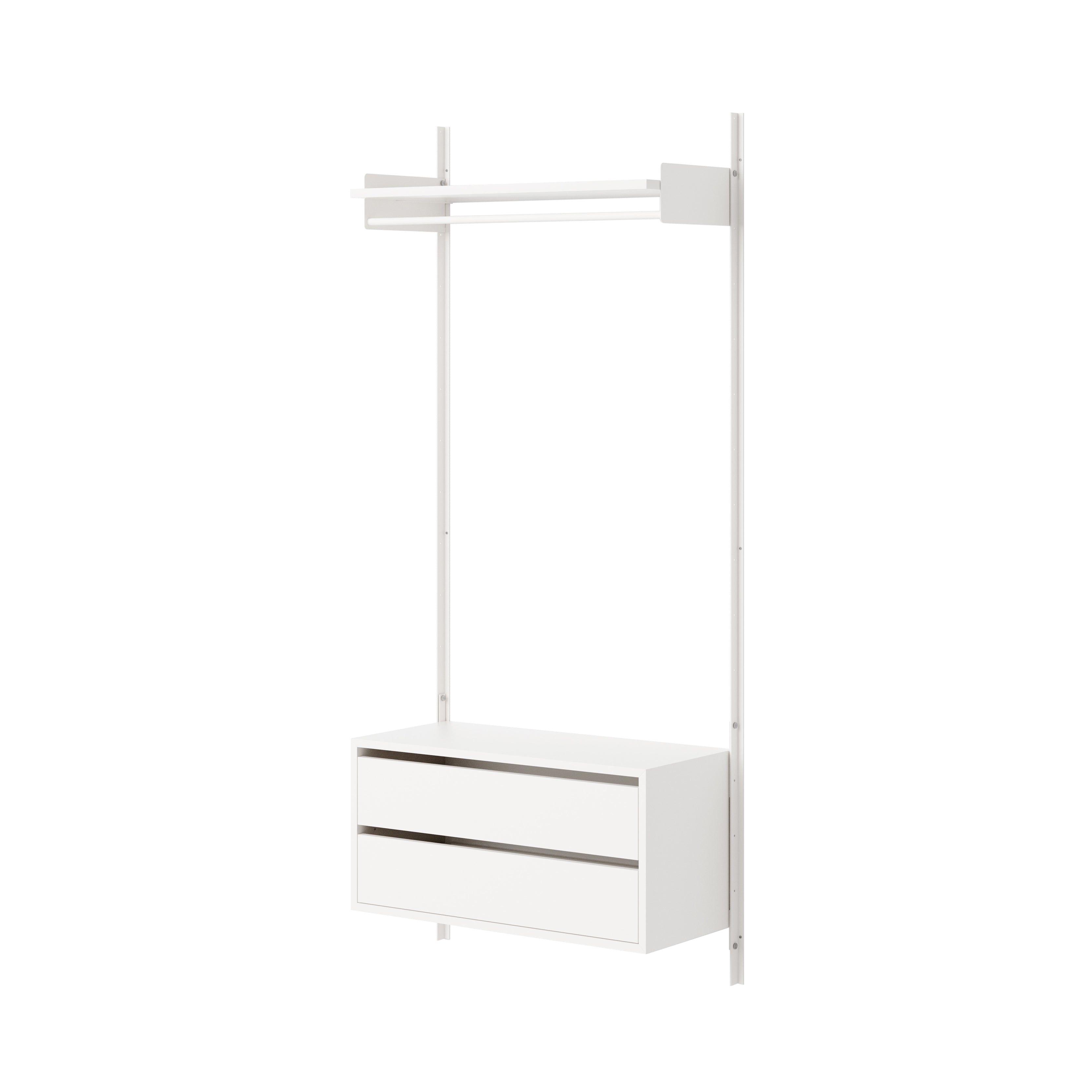 New Works Wardrobe Shelf Cabinet with Drawers: 1 + White