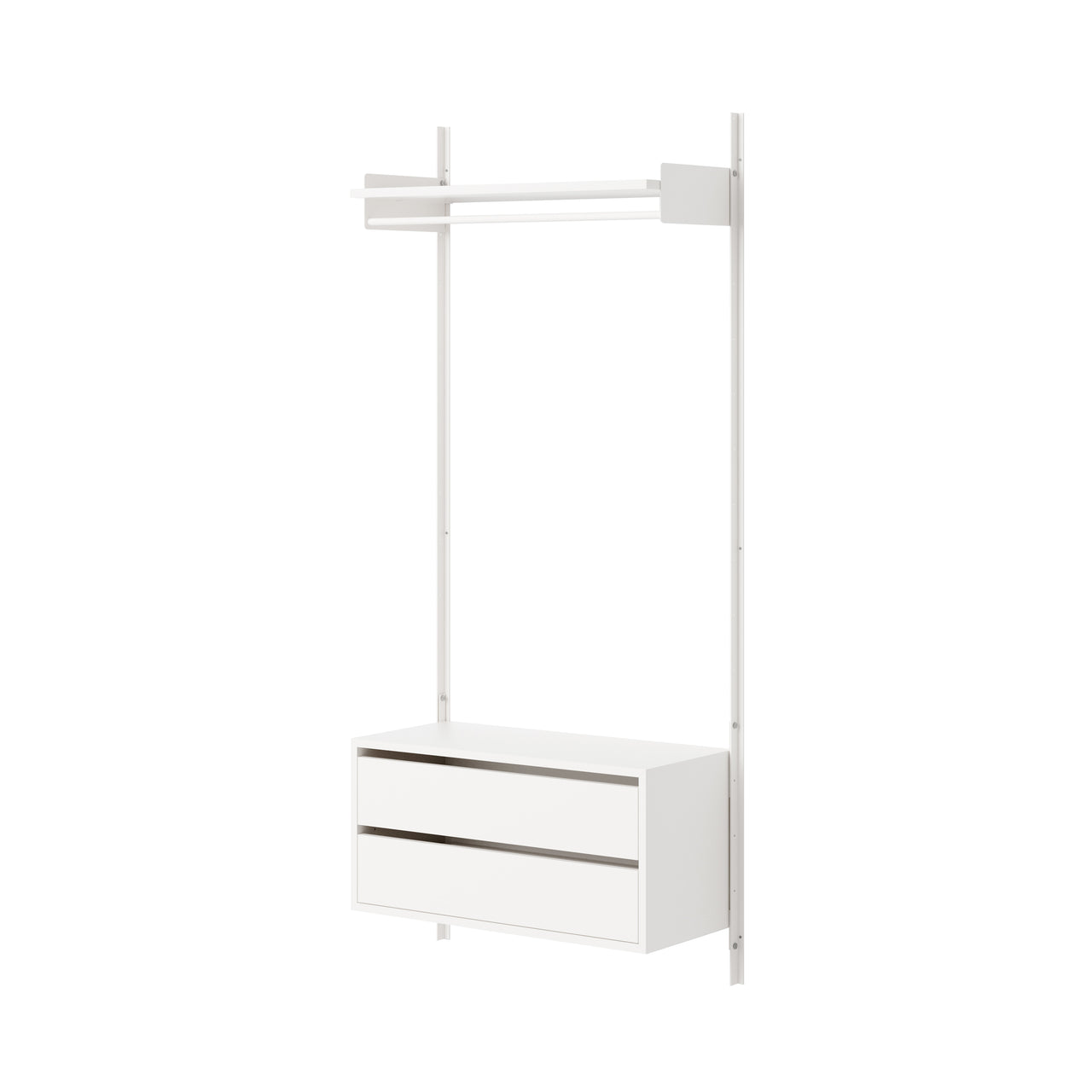 New Works Wardrobe Shelf Cabinet with Drawers: 1 + White