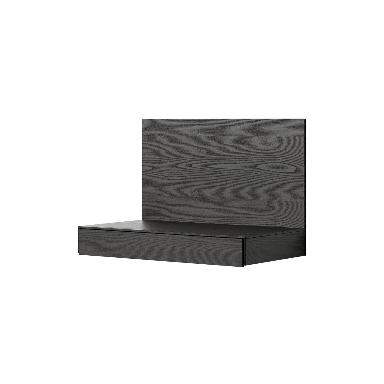 Tana Wall Mounted Desk: Black Stained Oak