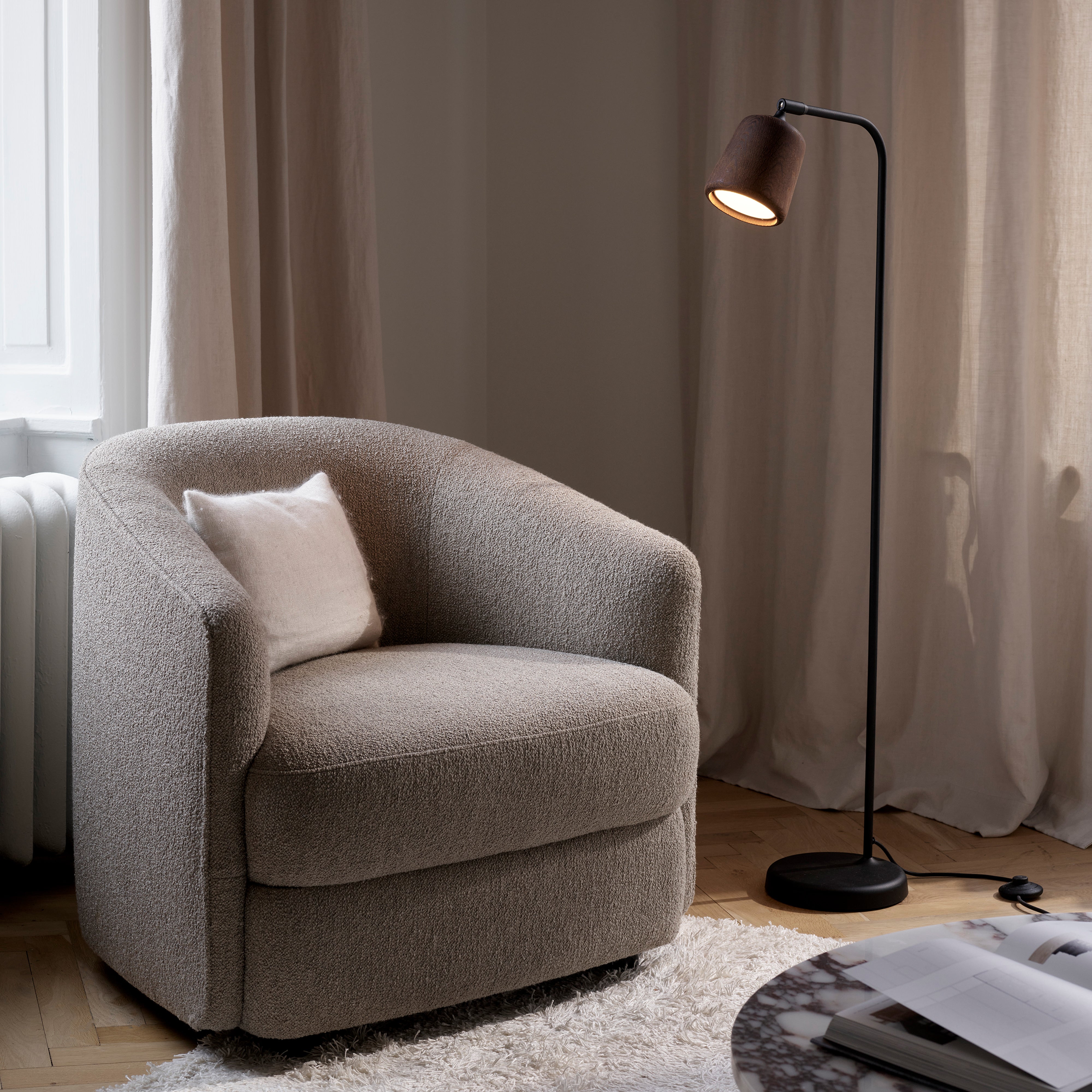 Covent Lounge Chair: Upholstered