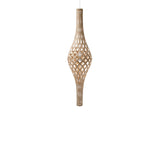 Nikau Full Pendant Light: Bamboo + White