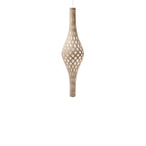 Nikau Full Pendant Light: Bamboo + White + White