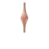 Nikau Full Pendant Light: Bamboo + Red + White