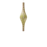 Nikau Full Pendant Light: Bamboo + Lime + White