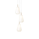 Anoli 3 Chandelier: Opal White + White