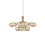 Apiales 18 Chandelier: Brushed Brass + Optic Gold + Gold