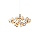 Apiales 18 Chandelier: Brushed Brass + Gold + Gold