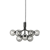 Apiales 9 Chandelier: Brushed Brass + Gold + Gold