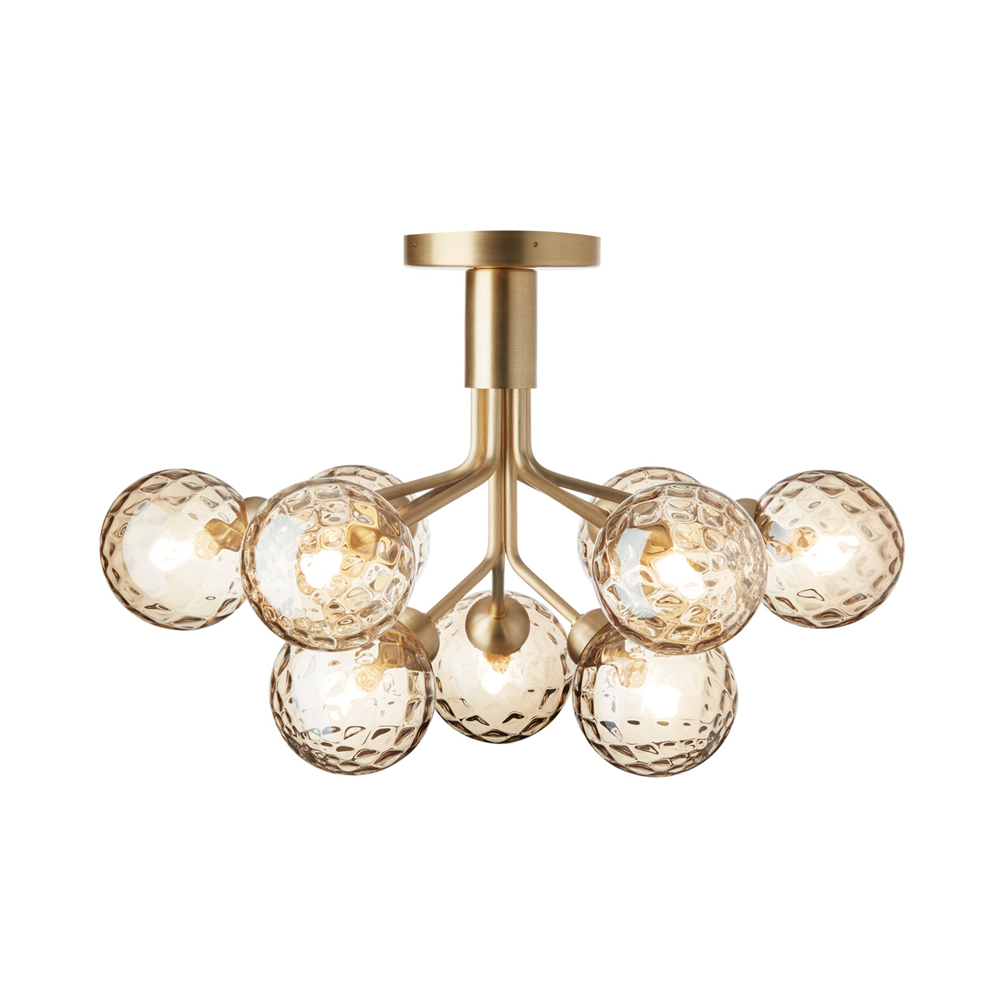 Apiales 9 Ceiling: Brushed Brass + Optic Gold