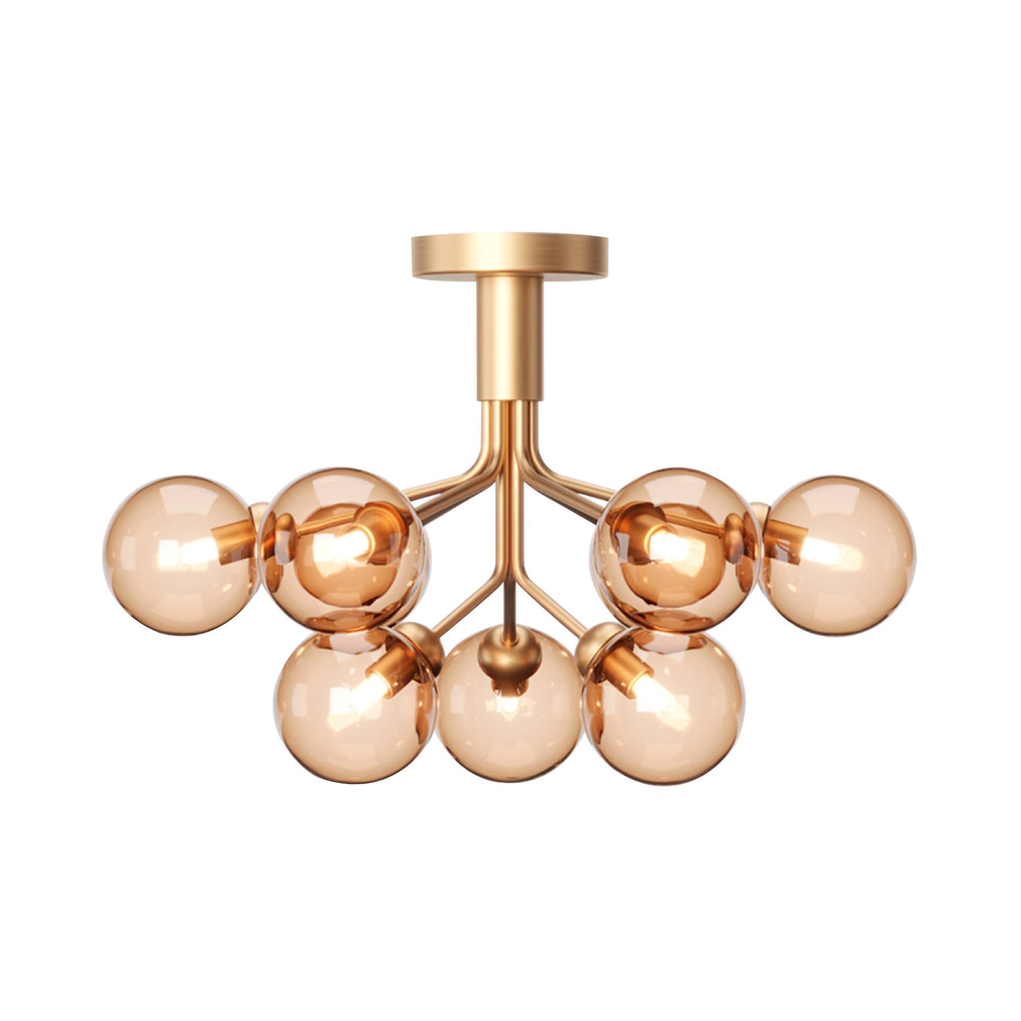 Apiales 9 Ceiling: Brushed Brass + Gold