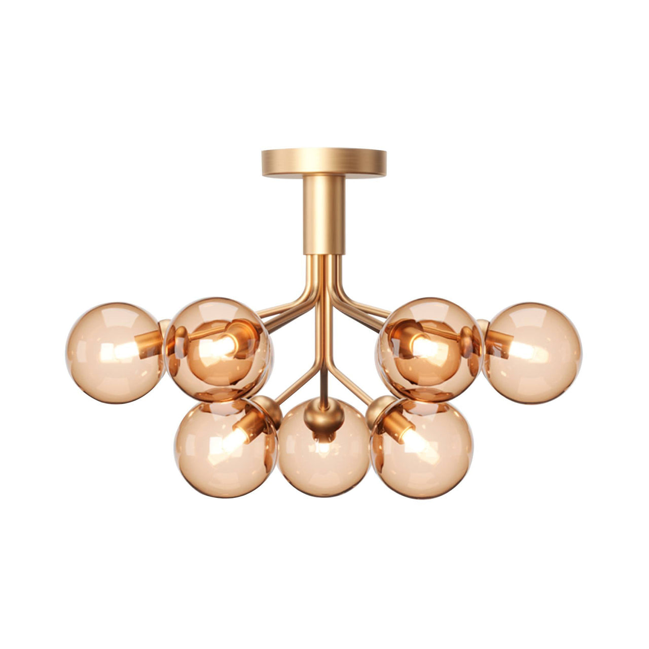 Apiales 9 Ceiling: Brushed Brass + Gold